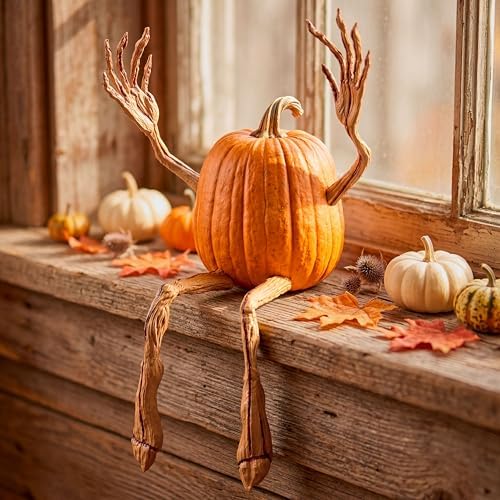 JOYIN Halloween Pumpkin Arms and Legs Set Decorations, Spooky Halloween Decorations for Pumpkin, Decorating Supplies Indoor Outdoor Home Party Fall - Image 7