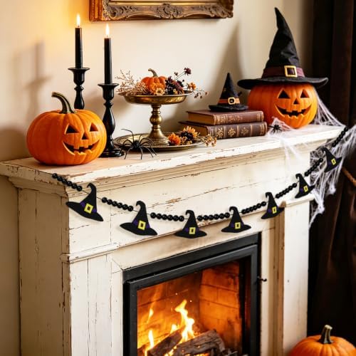 CESOF Halloween Garland Witch Hat Decorations, Adjustable Hanging Garland - Image 3