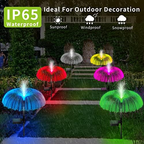 Solar Garden Lights Outdoor Decorative Waterproof, Solar Light for Outside, Yard Lights Solar Flower Decor for Patio Pathway Lawn Party Landscape Grave Decorations, 3 PCS - Image 6