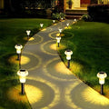 Priddop 8 Pack Solar Garden Lights Outdoor Waterproof 3000K Warm White LED by Priddop
