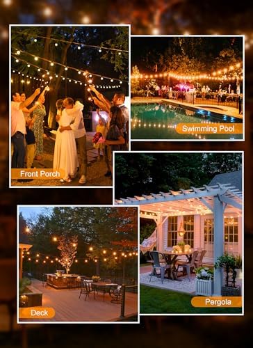 Outdoor String Lights, 29FT 12+1 G40 Bulbs Shatterproof Patio Lights - Image 5