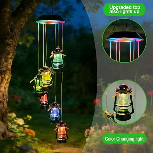 Hanging Solar Lantern Wind Chime for Outside,Christmas Decorations Outdoor - Image 5