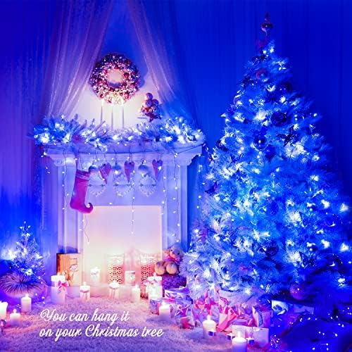 JMEXSUSS 91.5ft Connectable 250 LED Blue Christmas String Lights Indoor - Image 2