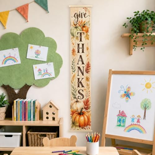 Thanksgiving Fall Porch Door Banner Wall Decorations 8x47 - Image 3