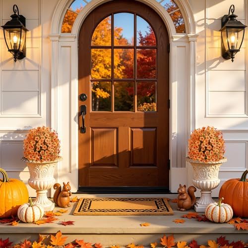 Alupssuc 4Pcs Artificial Fall Ball Flowers for Outdoors, Fake Plants - Image 7
