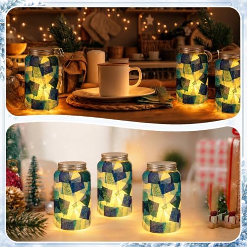 Qinyoung 12 Pcs Winter Mason Jar Craft Kits with LED Candle Lights - Image 5