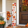Fall Welcome Porch Sig 47" Tall Vertical Wooden Sign with Pumpkin Maple Leaves Farmhouse Rustic Autumn Thanksgiving Harvest Decoration Standing Hanging for Front Porch Indoor Outdoor by Unknown