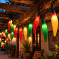 Multicolor Chili Pepper Lights, 13.6Ft Christmas Decorative String Lights with 35 Red Green Yellow Chili Light, Connectable Chili Pepper Lights for Outdoor Indoor Xmas Party Kitchen Garden by Doratale