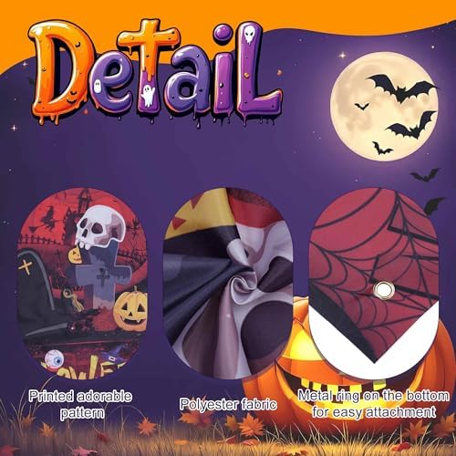 Halloween Decorations Door Cover Decor for Indoor Outdoor Holiday Party Front Door Decoration - Image 5