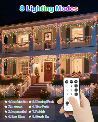 Christmas Outdoor/Indoor Decorations Ice Lights Twinkle Fairy String Light - Image 2