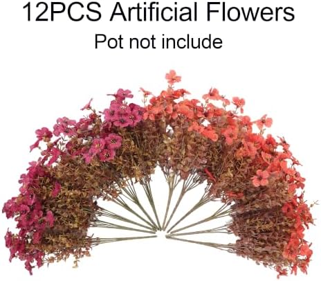 Artificial Fake Fall Flowers Mums Plants for Outdoors Outside Decoration - Image 2