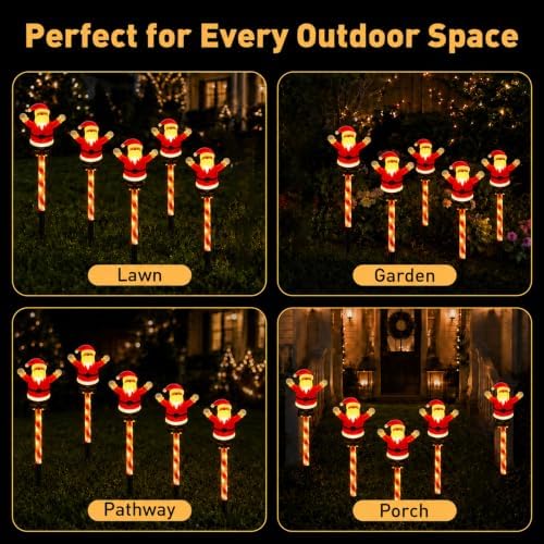 Solar Christmas Lights Outdoor, Yard Decor for Garden, Lawn and Pathway - Image 6