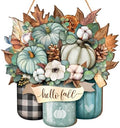 Boao Blue Hello Fall Door Decorations for Home Thanksgiving Decor by Boao