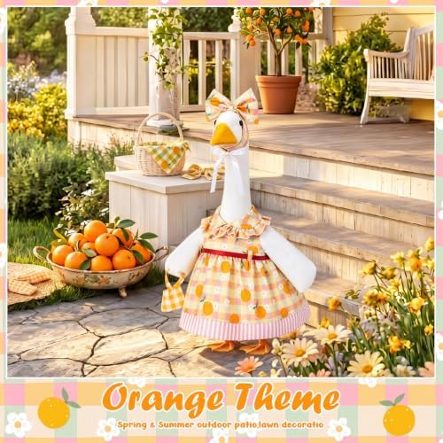 23 In Summer Porch Goose Outfit with Basket for Lawn Decor - Image 6