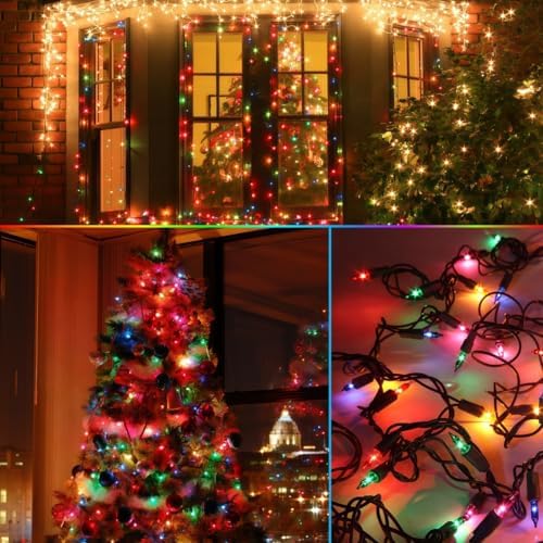2 Pack Multicolor Christmas String Lights, 100 Count Each, Incandescent Mini Christmas Lights, Connectable Xmas Tree Light for Indoor Outdoor Garland Birthday Holiday Wedding Festival Party - Image 4