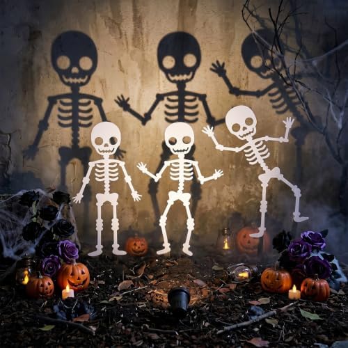 3 Pcs Metal Halloween Skeleton Yard Stake, Outdoor Halloween Decor - Image 2