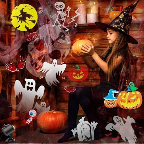 Brighter Halloween Decorations Projector Lights, 2026 Upgraded Holiday Projectors, Christmas Projector with 19 HD Replaceable Slides (Ocean Wave & Patterns), Waterproof Halloween Projector Light Show - Image 6