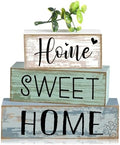 Moucuny 4 Pcs Farmhouse Table Decor Home Sweet Home Wooden Block Signs by Moucuny