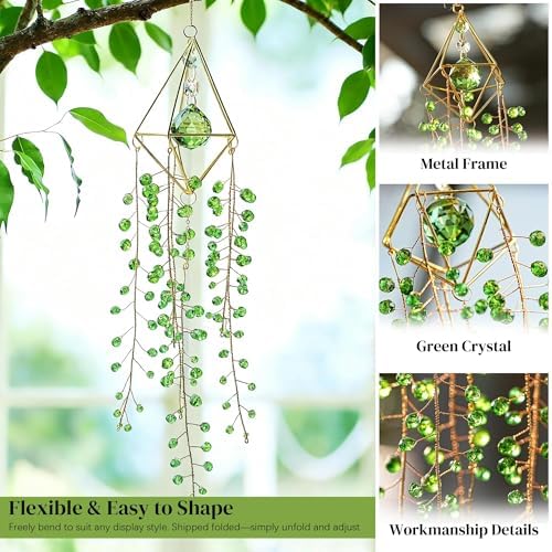 Crystal Suncatcher Glass Wind Chimes Sun Catchers Rainbow Plant Suncatcher - Image 2