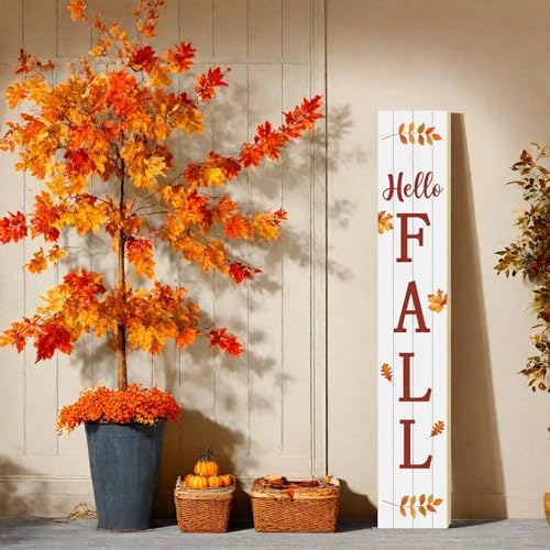 Fall Porch Decor Outdoor Autumn Thanksgiving Wooden Porch Sign 46.8 Inch - Image 3