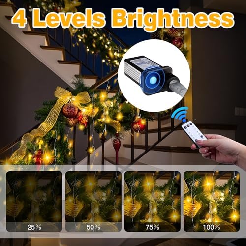 Xahpower 622 LED Icicle Lights Outdoor, Plug in 59ft Waterproof Christmas String Lights, Remote & Timer, Decoration for Wedding, Garden - Image 4