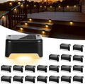 Solar Deck Lights Outdoor 20 Pack, Waterproof Led, Warm White by COOZAMING