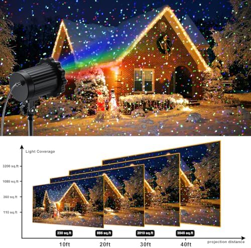 RGB Laser Projector Lights Outdoor, 3 Color Firefly Lights Show - Image 2