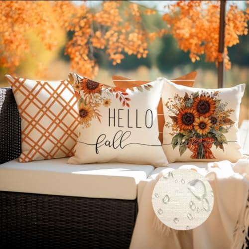 RABUSOFA Fall Pillow Covers 20x20 Inch Set of 4 Fall Decorations for Home - Image 4