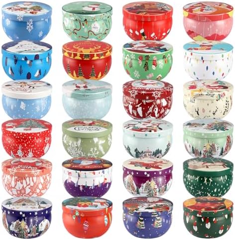 24 Pack Christmas Advent Scented Candles Gift - Aromatherapy Candle, 2.5oz Natural Soy Wax with Long Lasting Burn Time, Perfect for Christmas Countdown, Thanksgiving Gifts for Women & Home Decor - Image 2