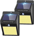 2 Pack Outdoor Solar Motion Lights - 3 Modes/100LED Wireless, IP65 Waterproof Solar Security Lights with Motion Sensor for Front Door, Backyard, Garage, Deck (Warm White) by kolpop