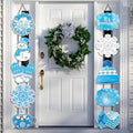 CroBlissful 2 Sets 10 Pcs Christmas Welcome Winter Porch Sign, Blue by CroBlissful
