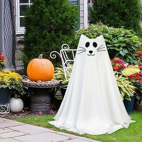 2 Packs Spooky Ghost Halloween Cat Decor Indoor for Birthday Party - Image 6