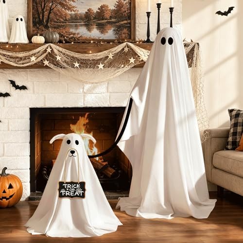 2 Pack Spooky Ghost Dog Halloween Decor Indoor for Party Decorations - Image 3