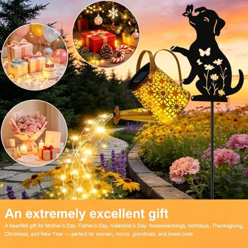 VOOKRY 2 Pack Solar Watering Can Lights,Gifts for Mom Women Christmas - Image 5