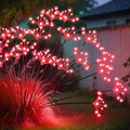 JJGoo Solar Garden Lights, New Upgraded 2 Pack Solar Swaying Starburst Light, Waterproof Fireworks Outdoor Lights, Yard Patio Pathway Decoration, Red by JJGoo
