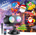 Halloween Christmas Outdoor Projector Lights with 14 HD Replaceable Slides with Remote Control Waterproof Outdoor Indoor Xmas Theme Party Yard Garden Decoration by CosyLife