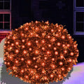 HISHINY Halloween Lights Outdoor 100LED 5ftx5ft Orange Net Lights with Black Wire,Connectable,Waterproof,UL Certified for Bushes,Trees,Lawn,Outdoor Halloween Decorations by HISHINY