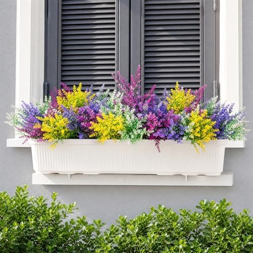CLEANGOR 16 Pcs Artificial Lavender Flowers for Outdoors (4 Color) - Image 3