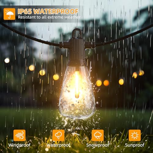 ST38 LED Outdoor String Lights, 240FT Waterproof IP65 Hanging Patio Lights - Image 4