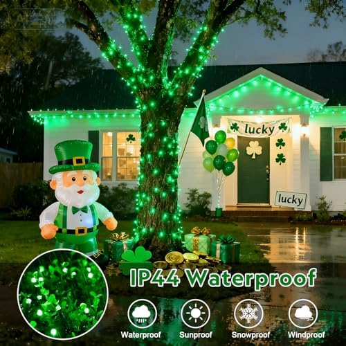 JMEXSUSS 1000 LED Green Christmas Lights Plug in, 328ft Halloween Lights - Image 5