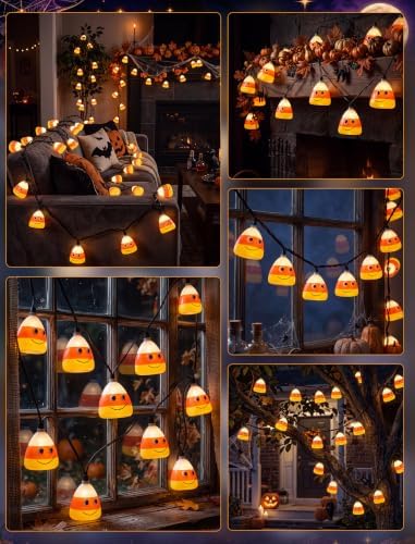 8.5FT Corn Husks Halloween String Lights, 10 LED Fall Harvest Decor Plug in - Image 7