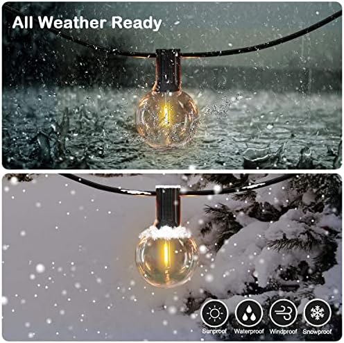 150FT LED Globe Outdoor String Lights With 75+2 G40 Shatterproof Bulbs - Image 4