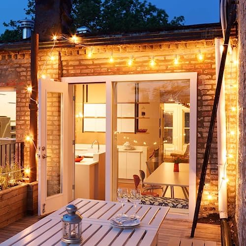 Mlambert 100Ft LED Outdoor String Lights, Dimmable Waterproof G40 Globe Patio Lights with 50+3 2700K Shatterproof Bulbs for Cafe Bistro-White Cord - Image 6