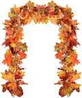 3pack Fall Garland Maple Leaf Garland 5.9Ft/Piece Fall Maple Leaves Garlands Thanksgiving Indoor Home Decor (3 Pcs) by AA+BADBABY