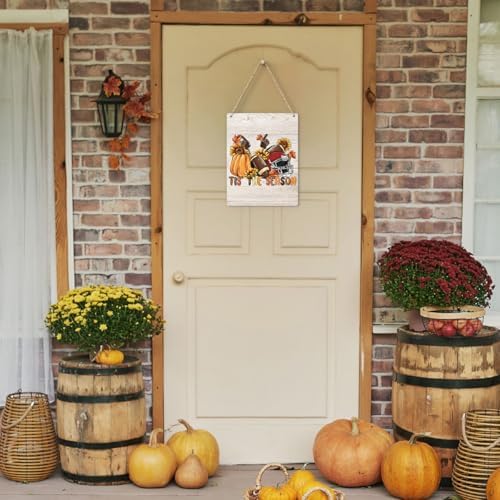 FREHVN Fall Decorations for Home Office Front Door Decor Signs, Fall Sign, Fall Decor, Fall Theme Pumpkin Football Sunflowers Sign, Autumn Wall Hanging Decor 8 X 10 Inch - Image 7