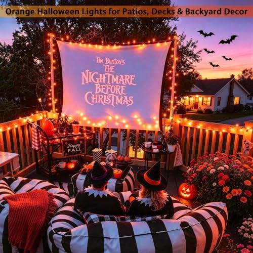 JMEXSUSS 300 LED Orange Lights for Halloween Indoor Outdoor Decor - Image 4