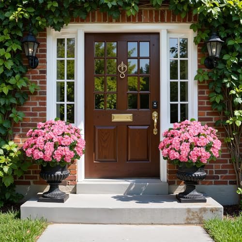 Alupssuc 8 Bundles Artificial Geranium Flowers UV Resistant for Outdoors - Image 5