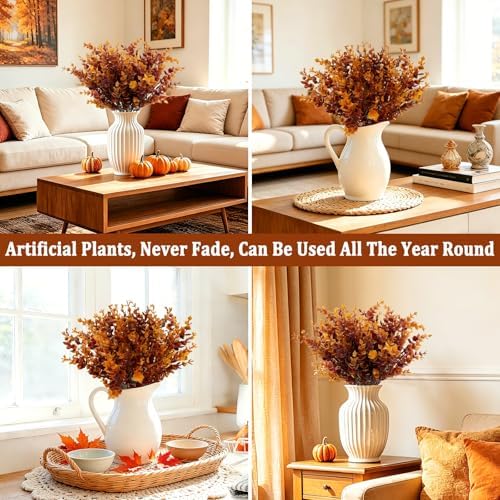 12 Bundles Artificial Fall Flowers for Outdoors Fall Decorations for Home - Image 4