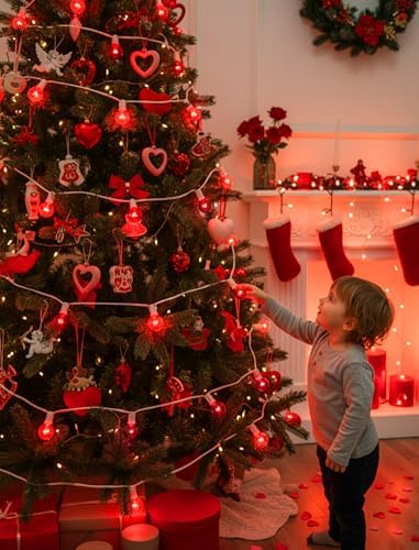 G40 Valentine’s Day Red Globe String Lights, 25Ft Outdoor Valentines Day Decorations Lights with 27 Incandescent Red Bulbs, Hanging Christmas Lights Waterproof for Patio Wedding Party Garden Balcony - Image 6