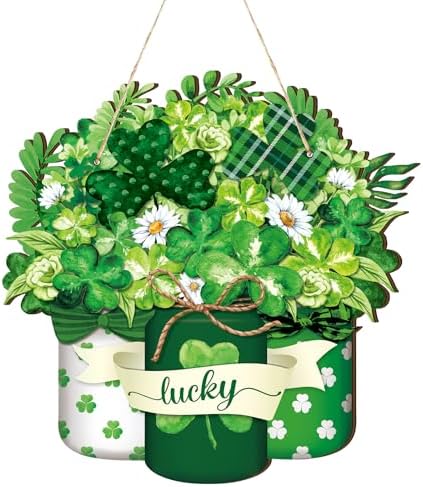 Spiareal Clover Style Fall Porch Decor, Wooden Welcome Sign by Spiareal